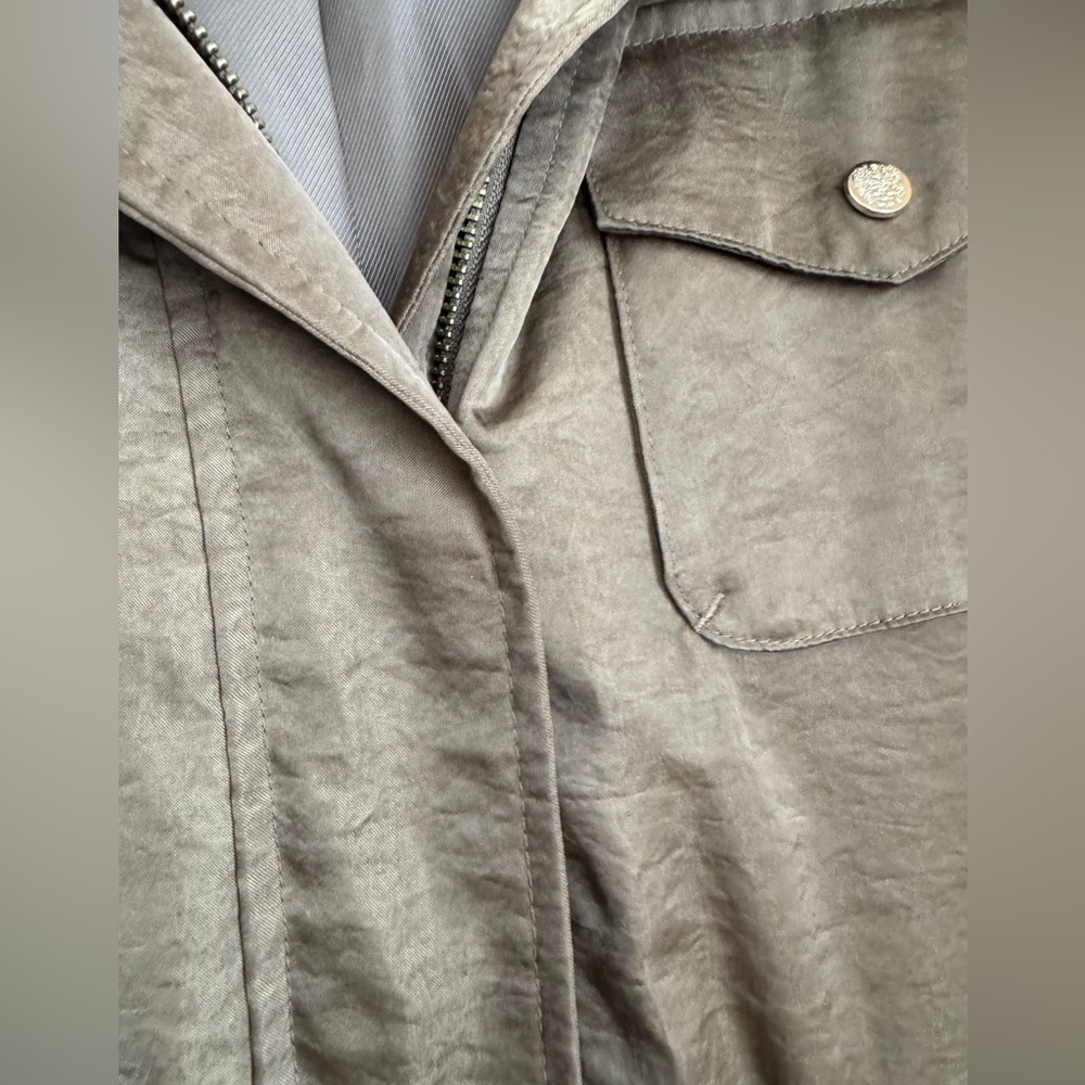 Vince Camuto Olive Green Hooded Jacket Medium - Picture 6 of 6